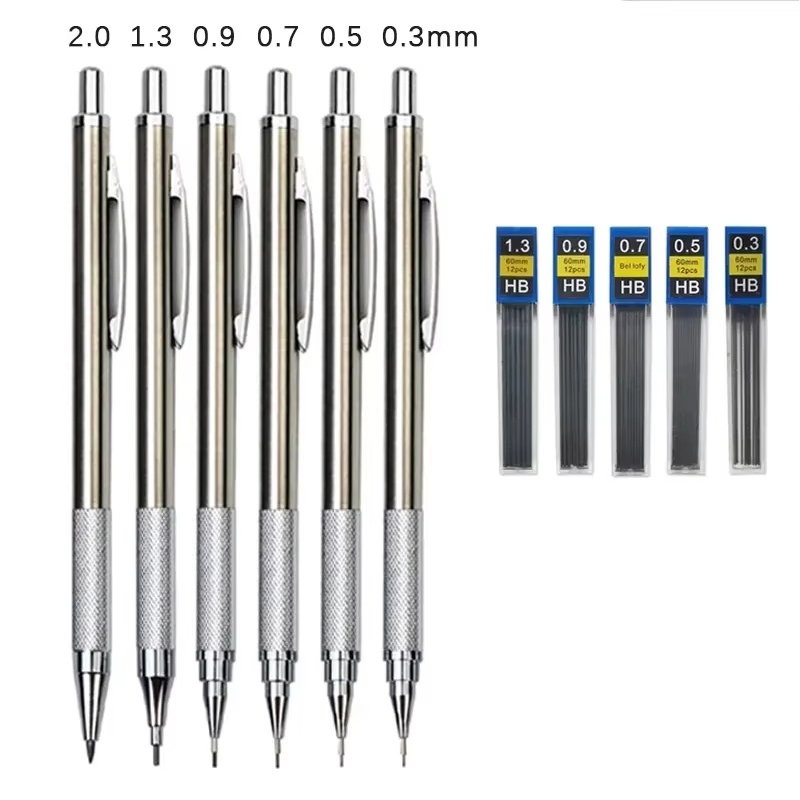 Mechanical Pencil 0.3 - Crayon mécanique en métal, recharge de