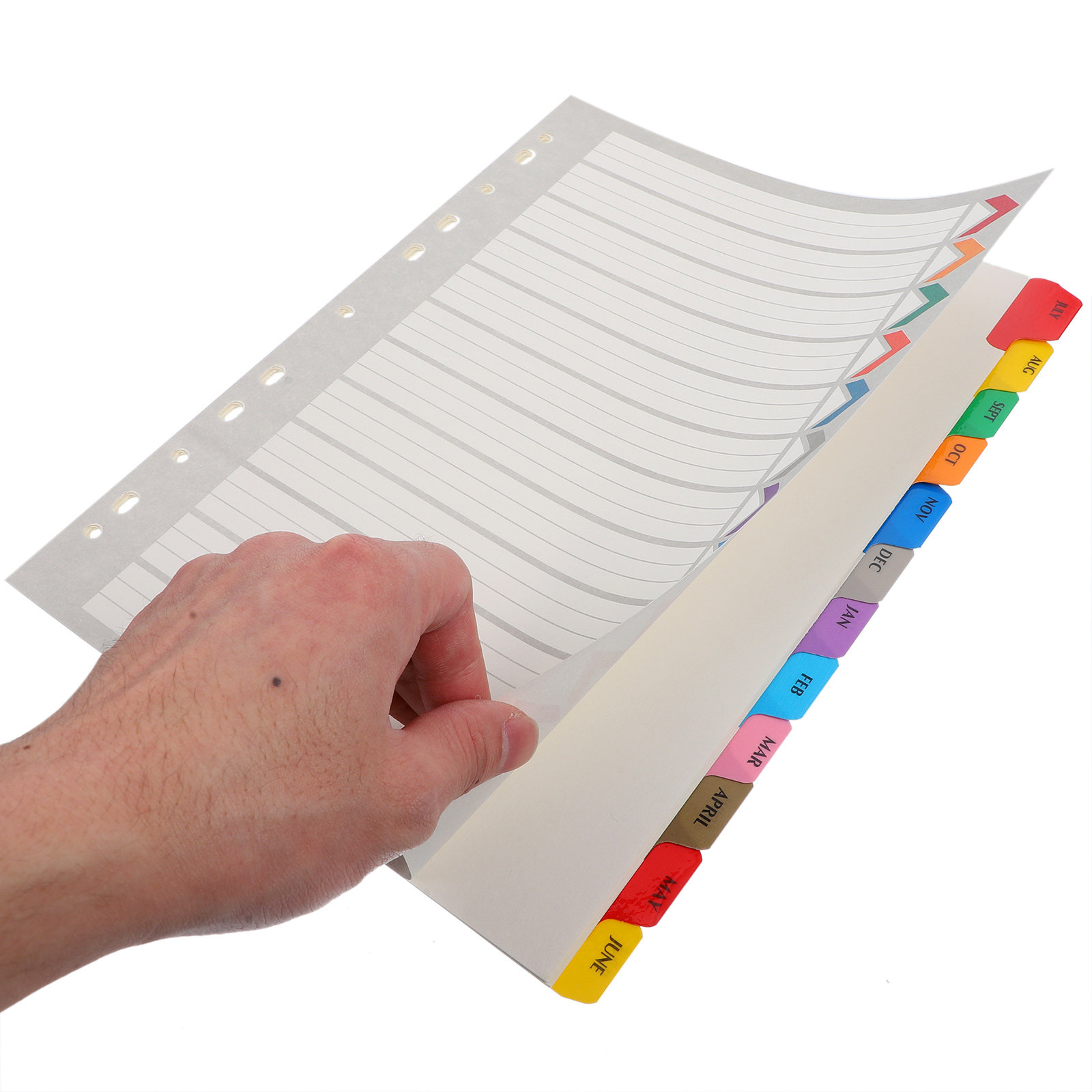 Tab Divider A4 - 12 feuilles de séparateurs d'index avec